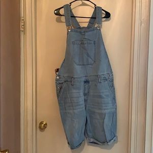 Blue overalls shorts